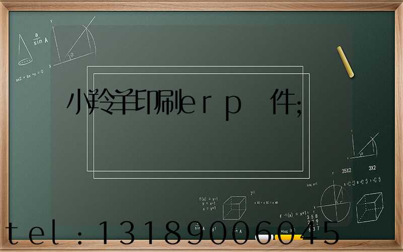 小羚羊印刷erp軟件