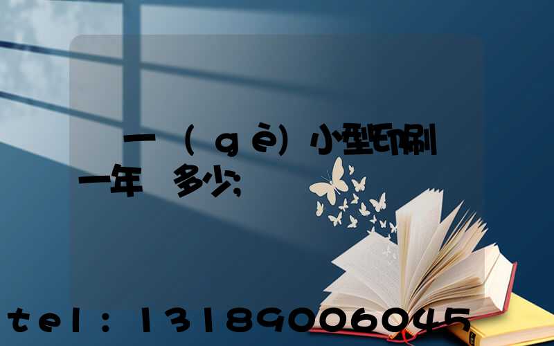 開一個(gè)小型印刷廠一年賺多少