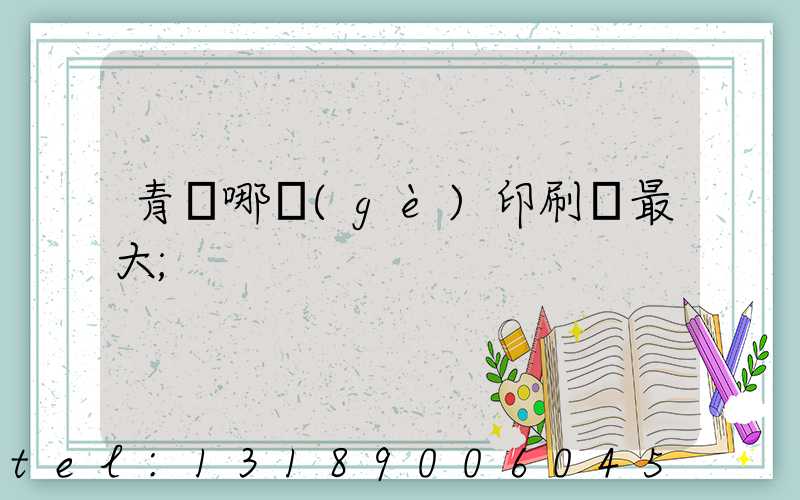 青島哪個(gè)印刷廠最大